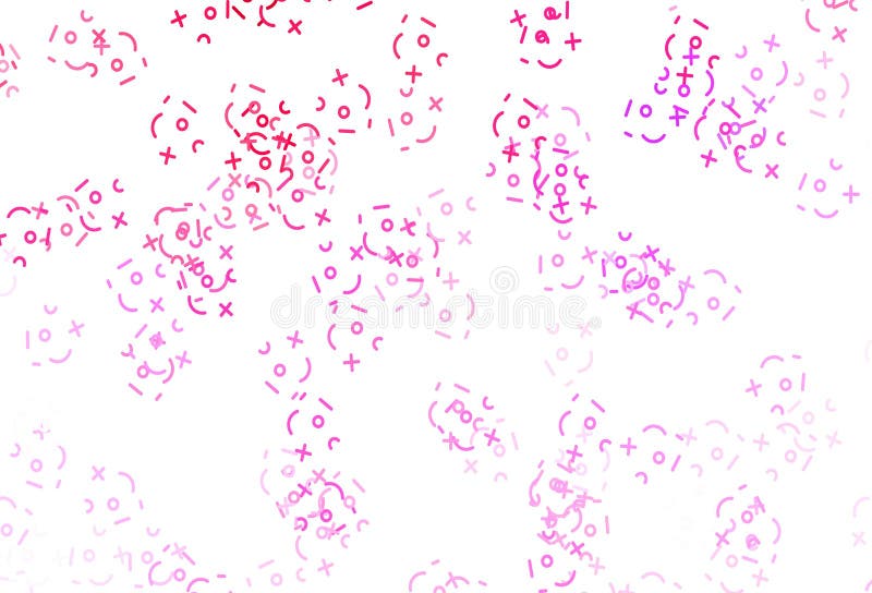 Light Purple, Pink vector background with arithmetic signs. vector illustration