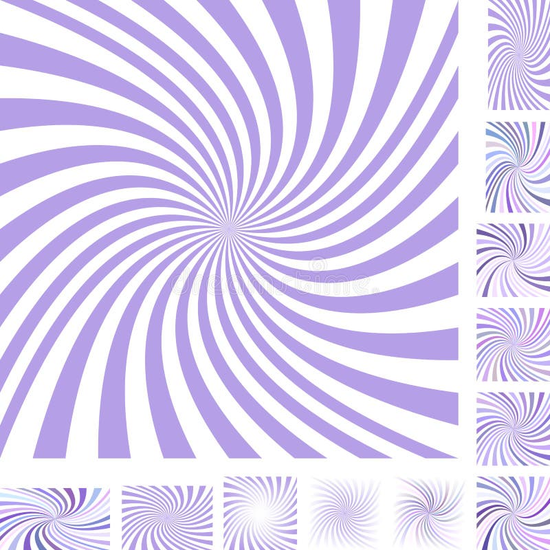 Light Purple and White Spiral Background Set Stock Vector
