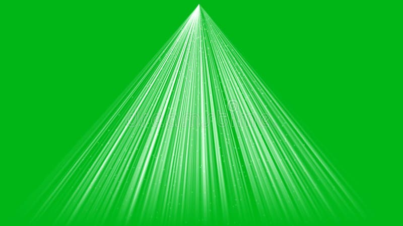 Light rays on green screen background motion graphic effects. vector illustration
