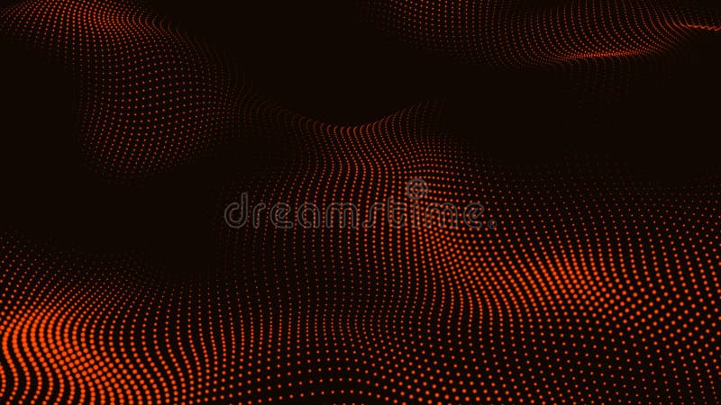 Light red color Abstract Animated Particles Background with Trapcode Form. Abstract Trapcode Form digital particle wave and lights background.