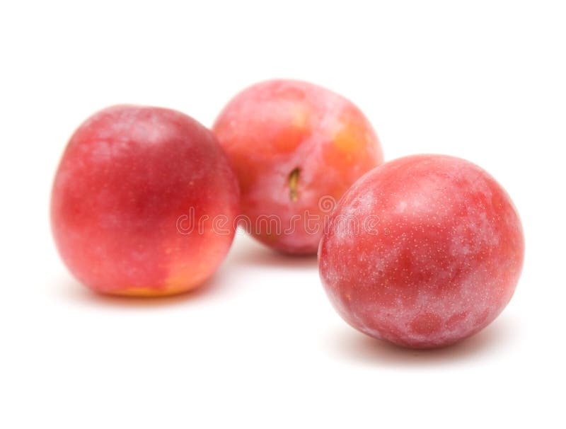 Light red ripe large plums