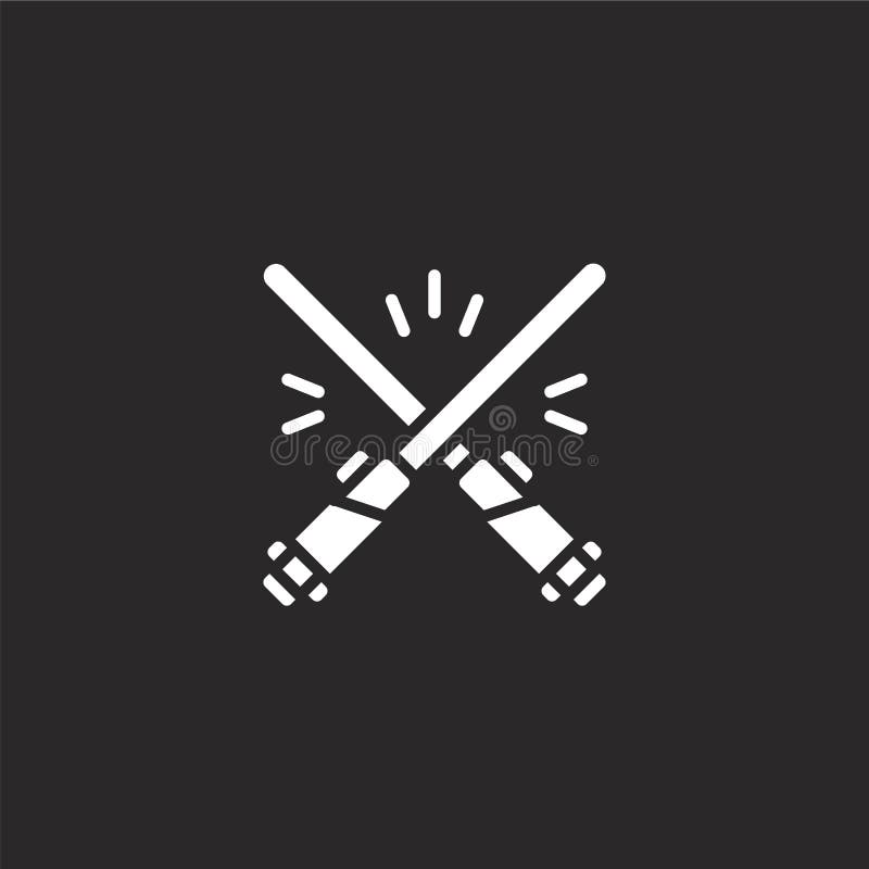 light saber icon. Filled light saber icon for website design and mobile, app development. light saber icon from filled sci fi