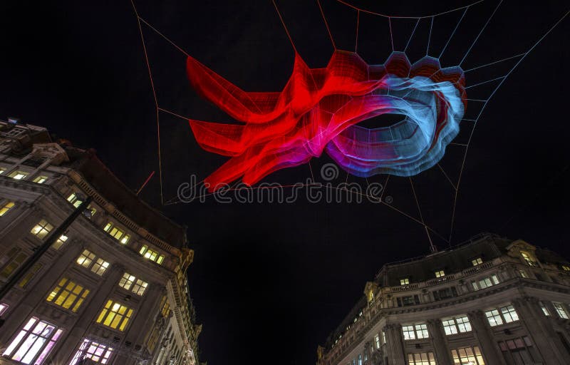 Light Sculpture at Oxford Circus in London