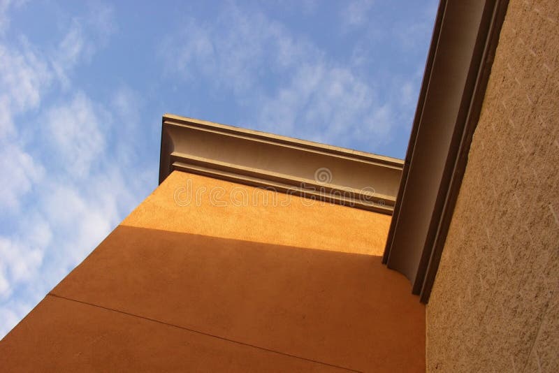 Light, shadow, building, and sky