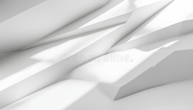 Modele geometrice abstracte în alb cu lumină dramatică și umbre royalty free stock photography