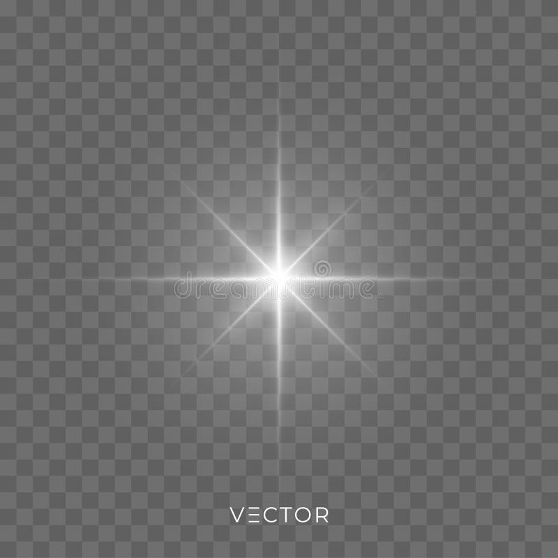 Light shine, star flash sparkles, vector sunlight lens flare effect. Magic light glow sparks, Christmas shiny rays vector illustration