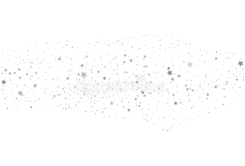 Light Silver Glitter Confetti Background. White Festive Texture Stock