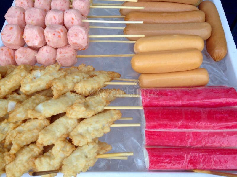 Light Snacks in a Plate on a Buffet Table. Assorted Mini Canapes