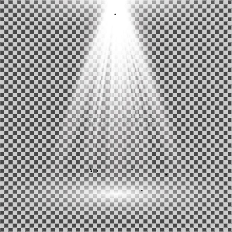 Light Spotlight White. Template for Light Effect on a Transparent