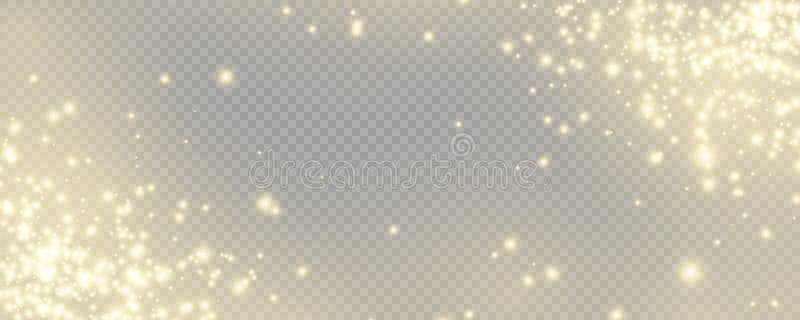 The light star dust sparks glowing on a transparent background. PNG vector illustration. The light star dust sparks glowing on a transparent background. PNG vector illustration