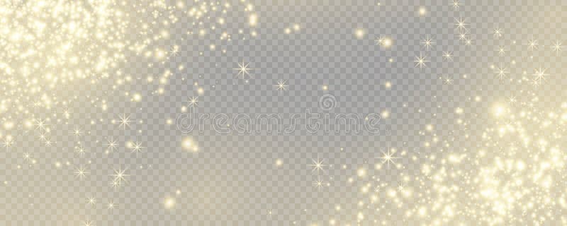 The light star dust sparks glowing on a transparent background. PNG vector illustration. The light star dust sparks glowing on a transparent background. PNG vector illustration