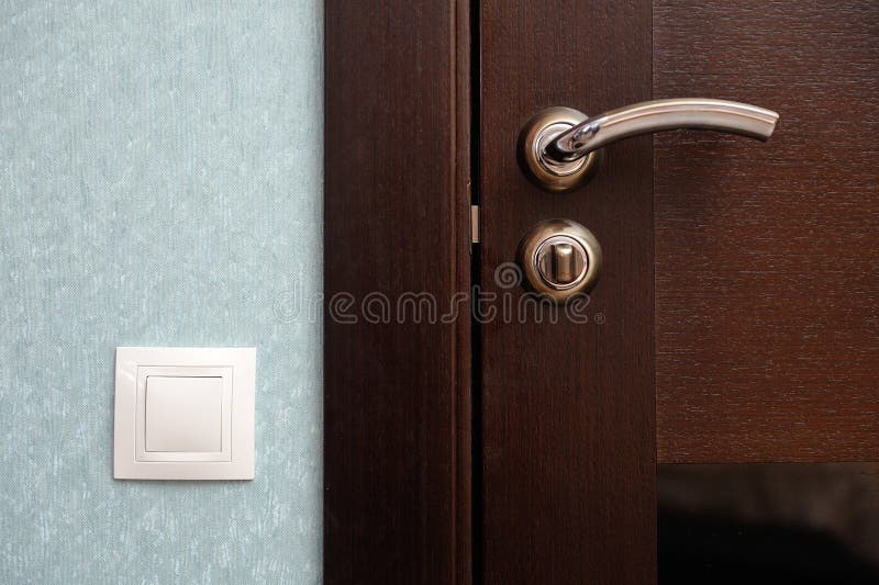 Light Switch Next To the Door Stock Image Image of interior, door