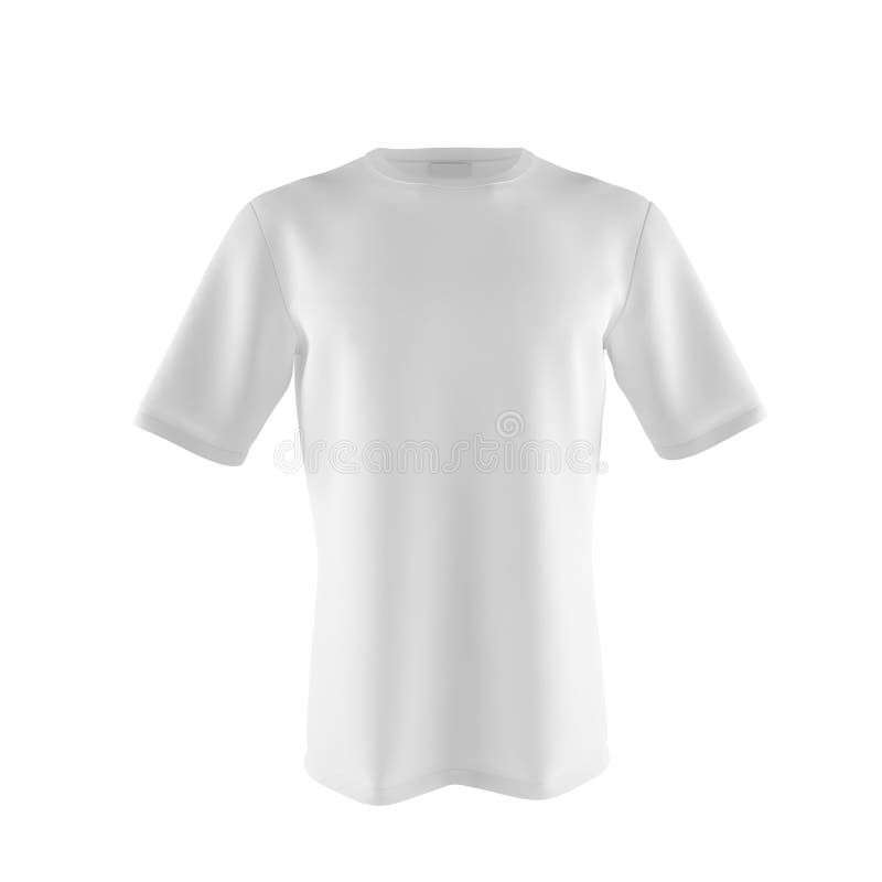 Light T-shirt Isolated on White. 3d Render Stock Illustration ...