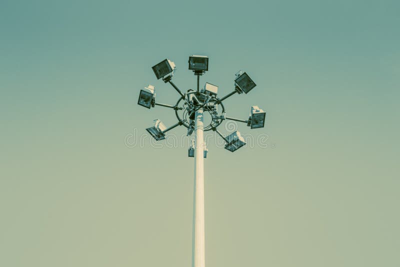 Light tower sport stadium light pole.