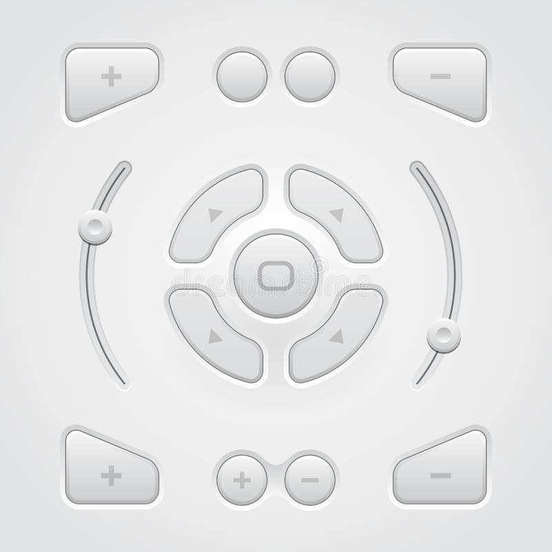 Light UI Controls  Design Software Elements Stock Vector