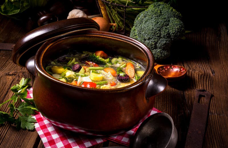 Light vegetable soup stock photo. Image of nutrition 71264678