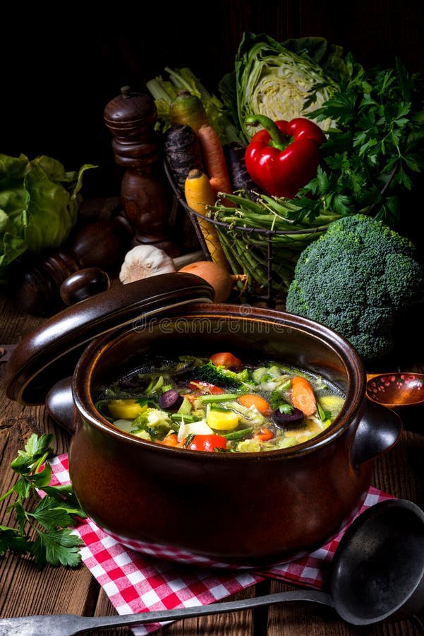 Light vegetable soup stock image. Image of organic, appetizer 71349337
