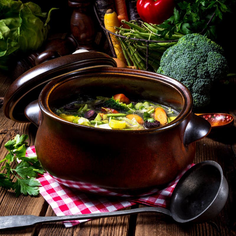 Light vegetable soup stock image. Image of dish, carrot 72723603