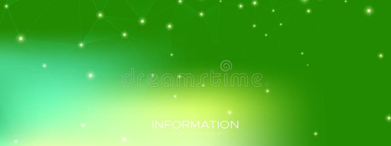 Light Wireframe Banner. Technology Visualization. royalty free illustration