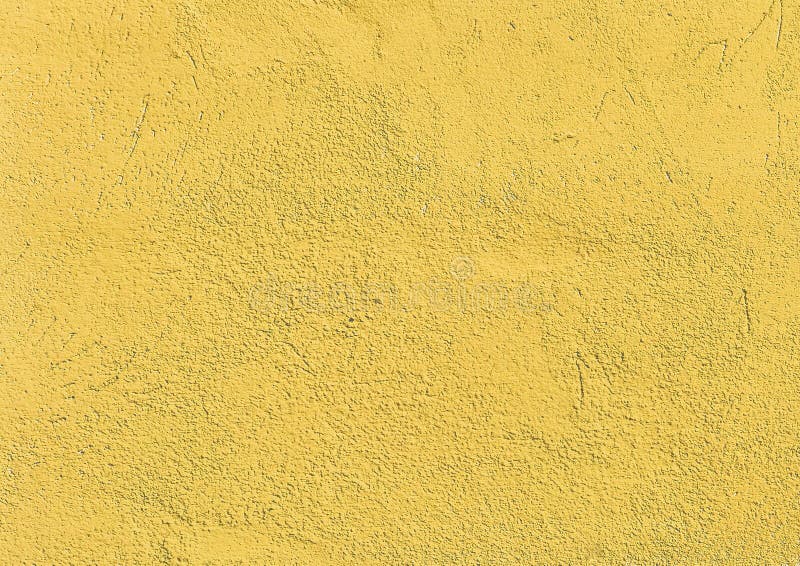 Light Yellow Bright Vibrant Paint on Concrete Surface Stone Wall