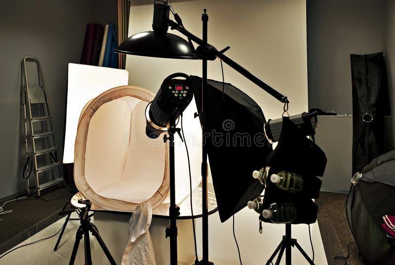 Photo studio stock photo. Image of cover, camera, equip 15462236