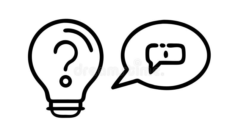 Lightbulb and Chat Bubble Icon Vector for Idea Communication, vector design Generative AI royalty free illustration