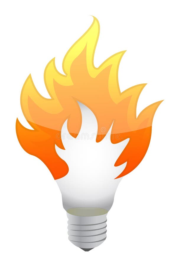 Fire Lightbulb Stock – Fire Lightbulb Illustrations, Vectors Clipart - Dreamstime