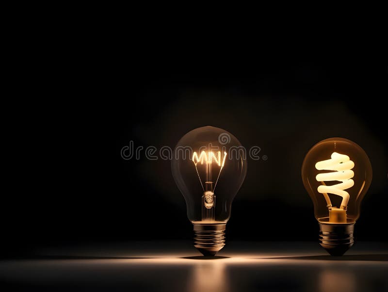 A lightbulb glowing with copy space background for creative thinking, problem solving solution, brainstorming, innovating concept vector illustration