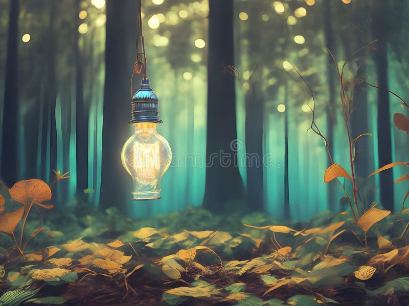 A lightbulb glowing with copy space background for creative thinking, problem solving solution, brainstorming, innovating concept vector illustration