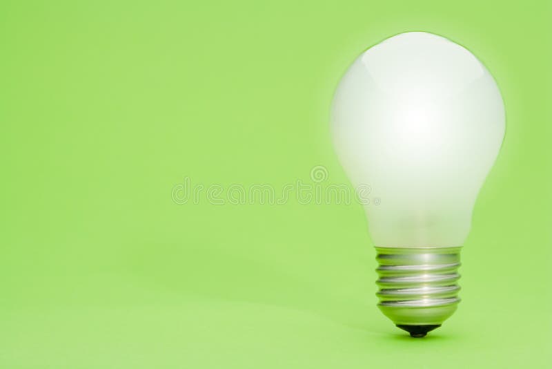 Lightbulb on green