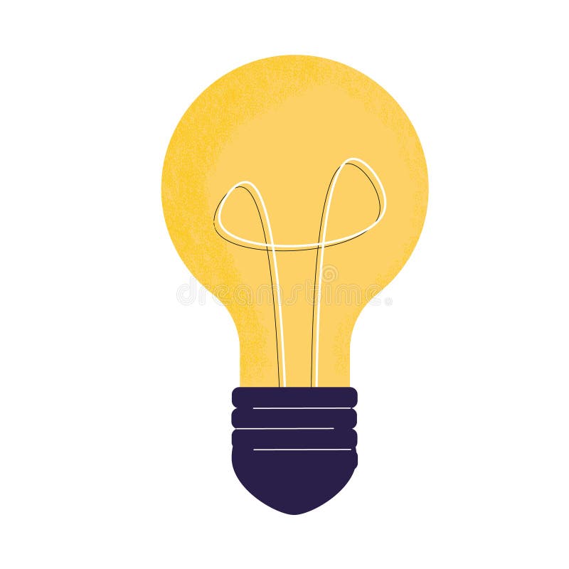 Lightbulb icon, symbol of idea, flat vector illustration. Solution and creativity sign. Can used for banner, website royalty free illustration
