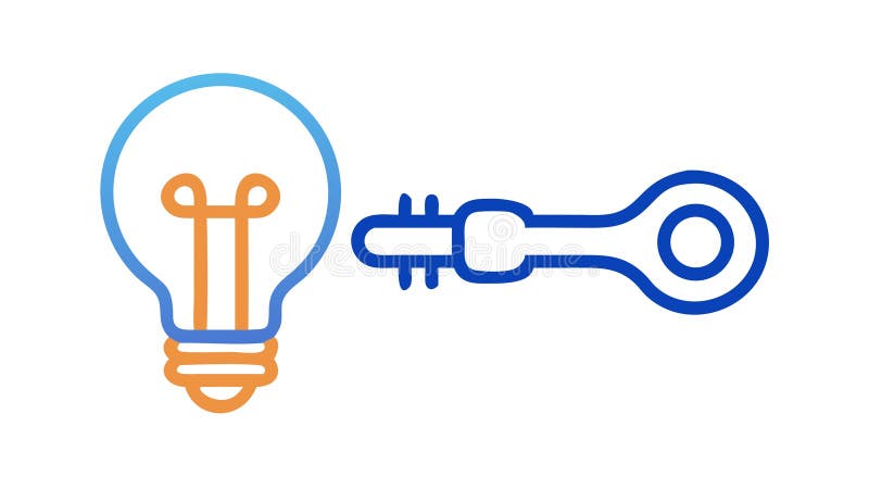 Lightbulb Key Solution Icon, Unlocking Ideas Insight, vector design Generative AI vector illustration