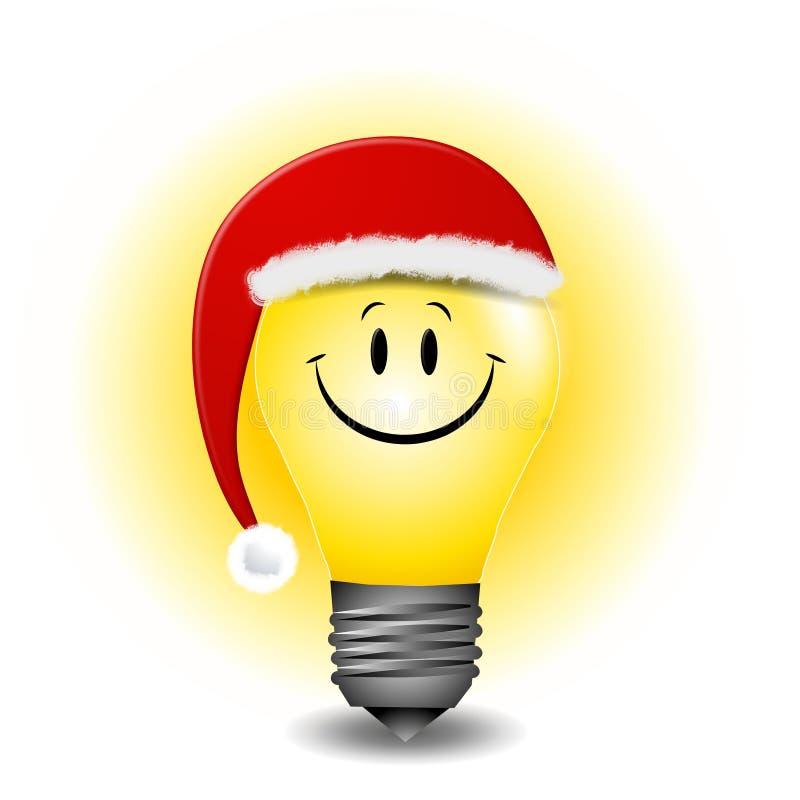 lightbulb рождества шаржа иллюстрация вектора lightbulb рождества шаржа иллюстрация вектора