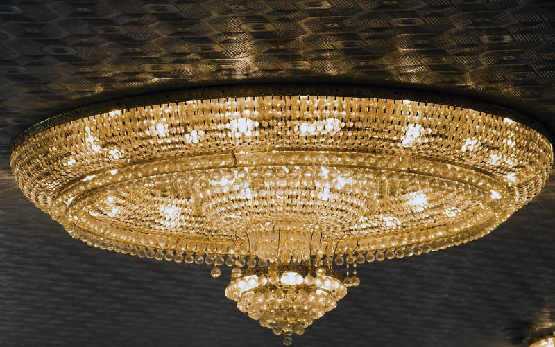 Lighted crystal chandelier