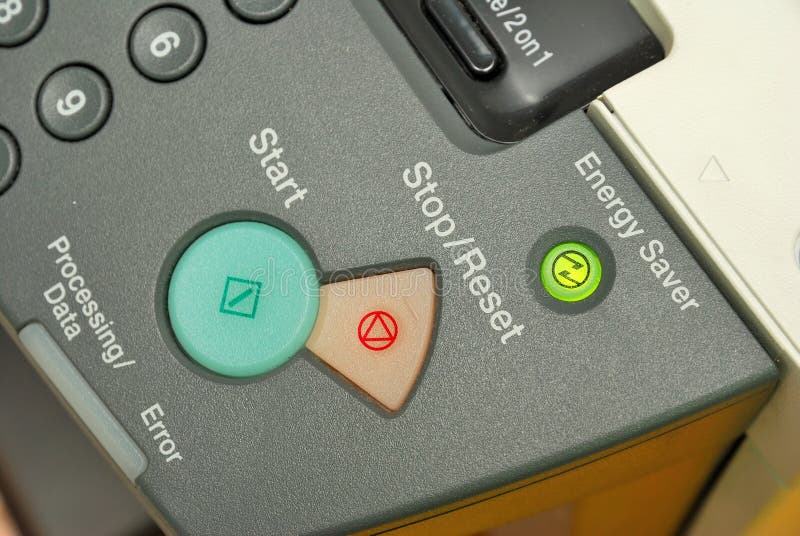 Lighted energy saving button on machine