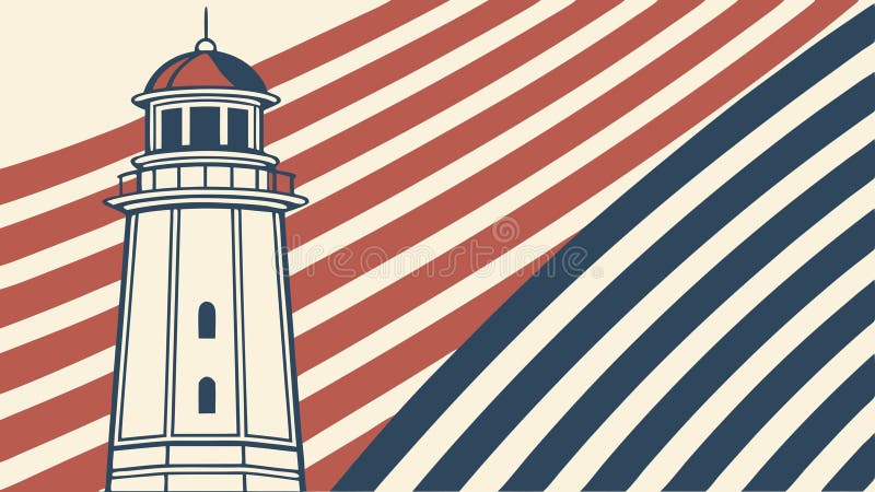 Lighthouse abstract pattern illustration, nautical, coast, design, vector design Generative AI vector illustration