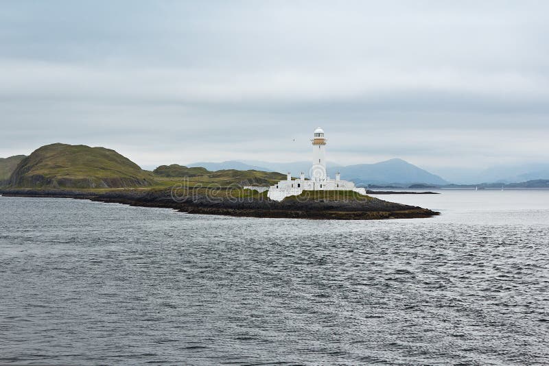 Lighthouse Beacon White Scotland Hebrides Stock Photo Image of house