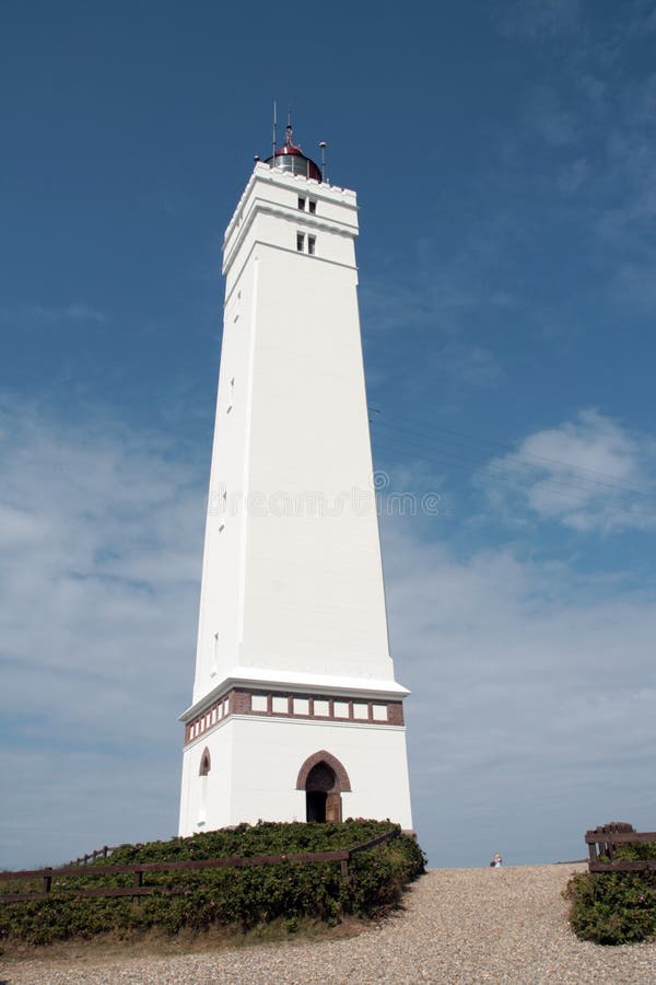 Lighthouse in Blavand royalty free stock photography