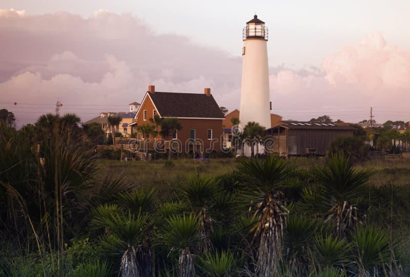Lighthouse at Cape St. George stock image Lighthouse at Cape St. George stock image