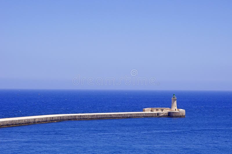 Lighthouse in Grand Harbour