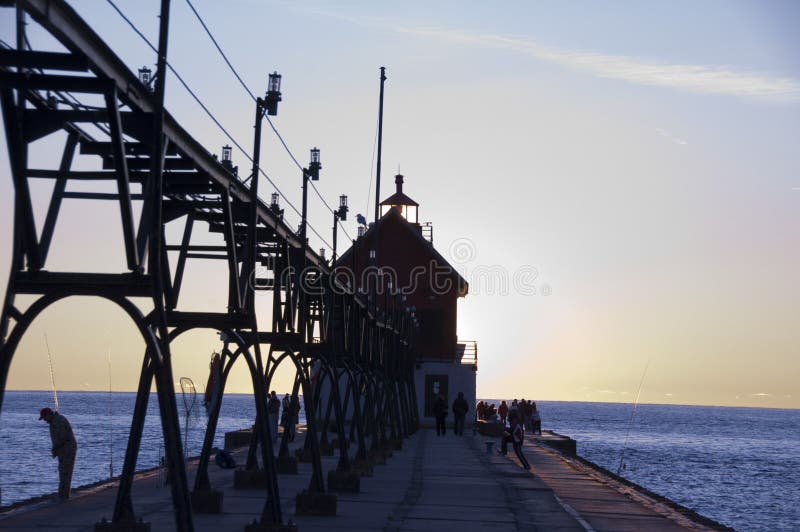 Lighthouse at Grand Haven, Michigan