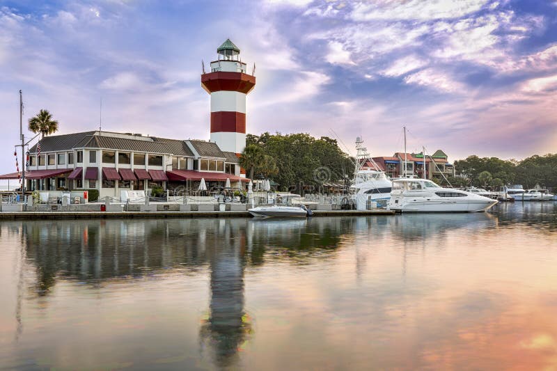 Hilton Head Island Lighthouse Stock Image Image of golf, restaurants
