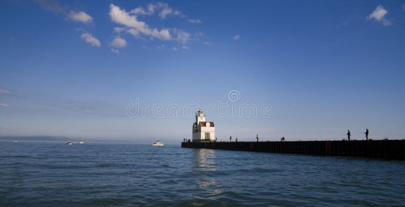 Lighthouse in Kewaunee royalty free stock photos