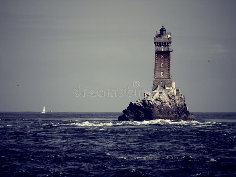 Lighthouse in the ocean