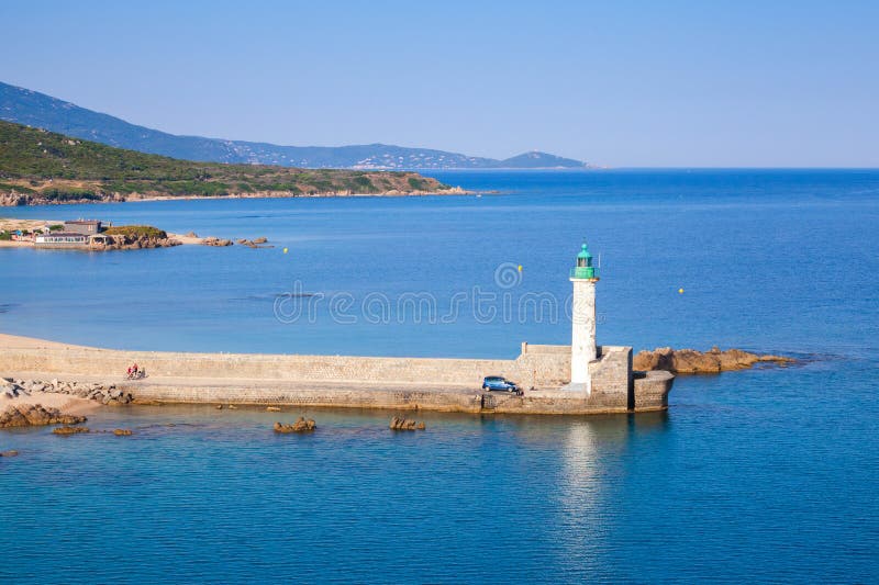 Lighthouse of Propriano port, Corsica, France