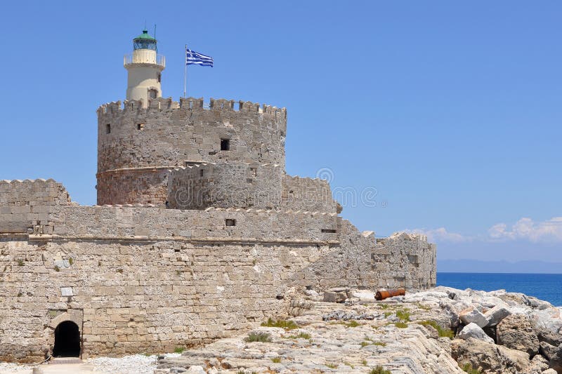 Lighthouse on Rhodes island