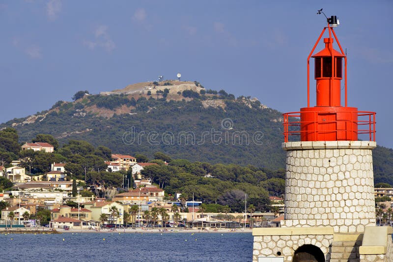 Lighthouse at Sanary-sur-Mer in France