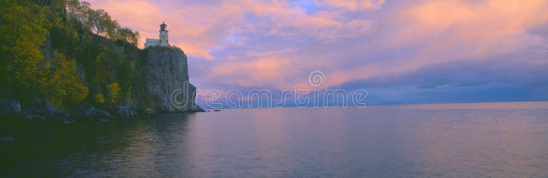 Lighthouse from 1905 at Split Rock, Lake Superior, Michigan royalty free stock images Lighthouse from 1905 at Split Rock, Lake Superior, Michigan royalty free stock images
