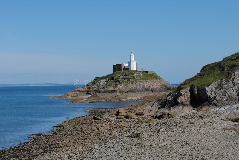 Lighthouse Swansea stock image. Image of poster, mumbles 30457811