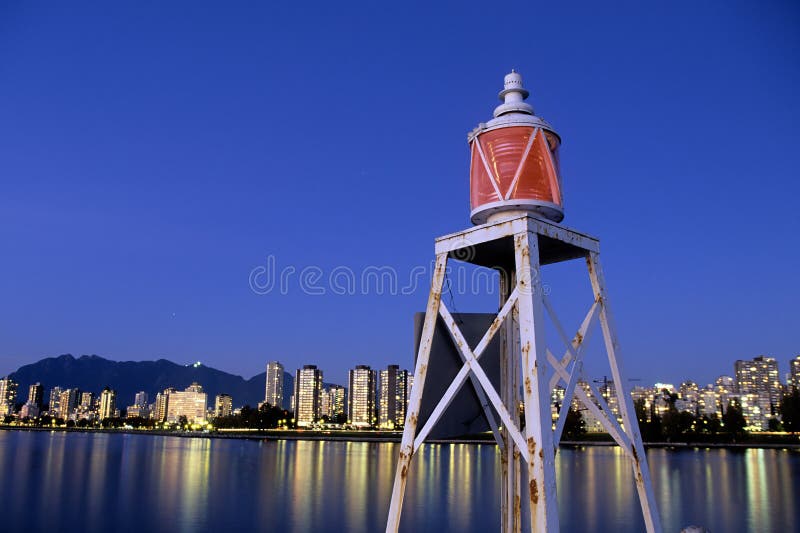 Beacon & Skyscrapers Vancouver, Canada Stock Photo Image of lake